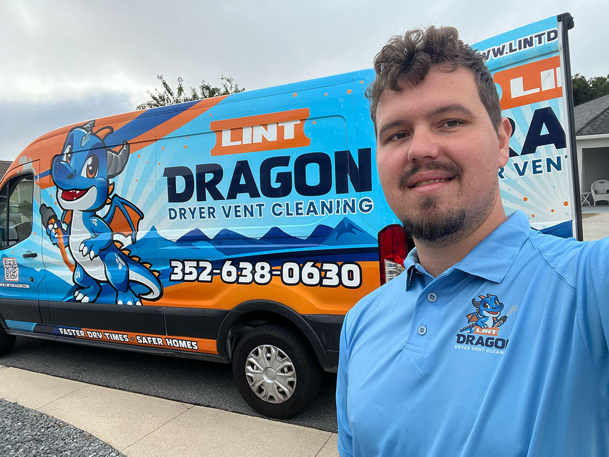 Lint dragon owner Jonathan Nesmith by company van