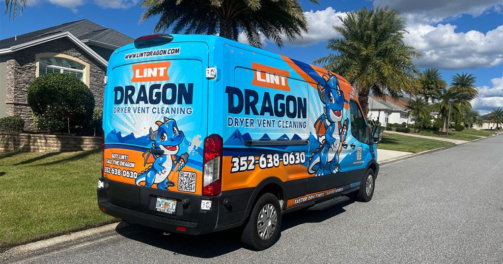 Lint Dragon Dryer Cleaning Truck in The Villages