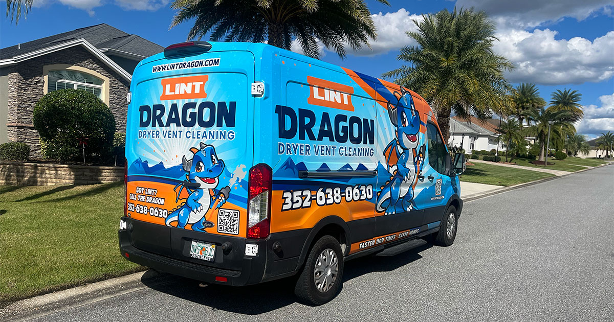 Lint Dragon Dryer Cleaning Truck in The Villages