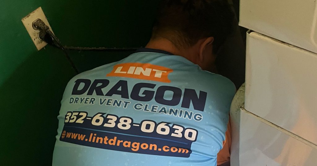 Lint Dragon Technician cleaning dryer vent